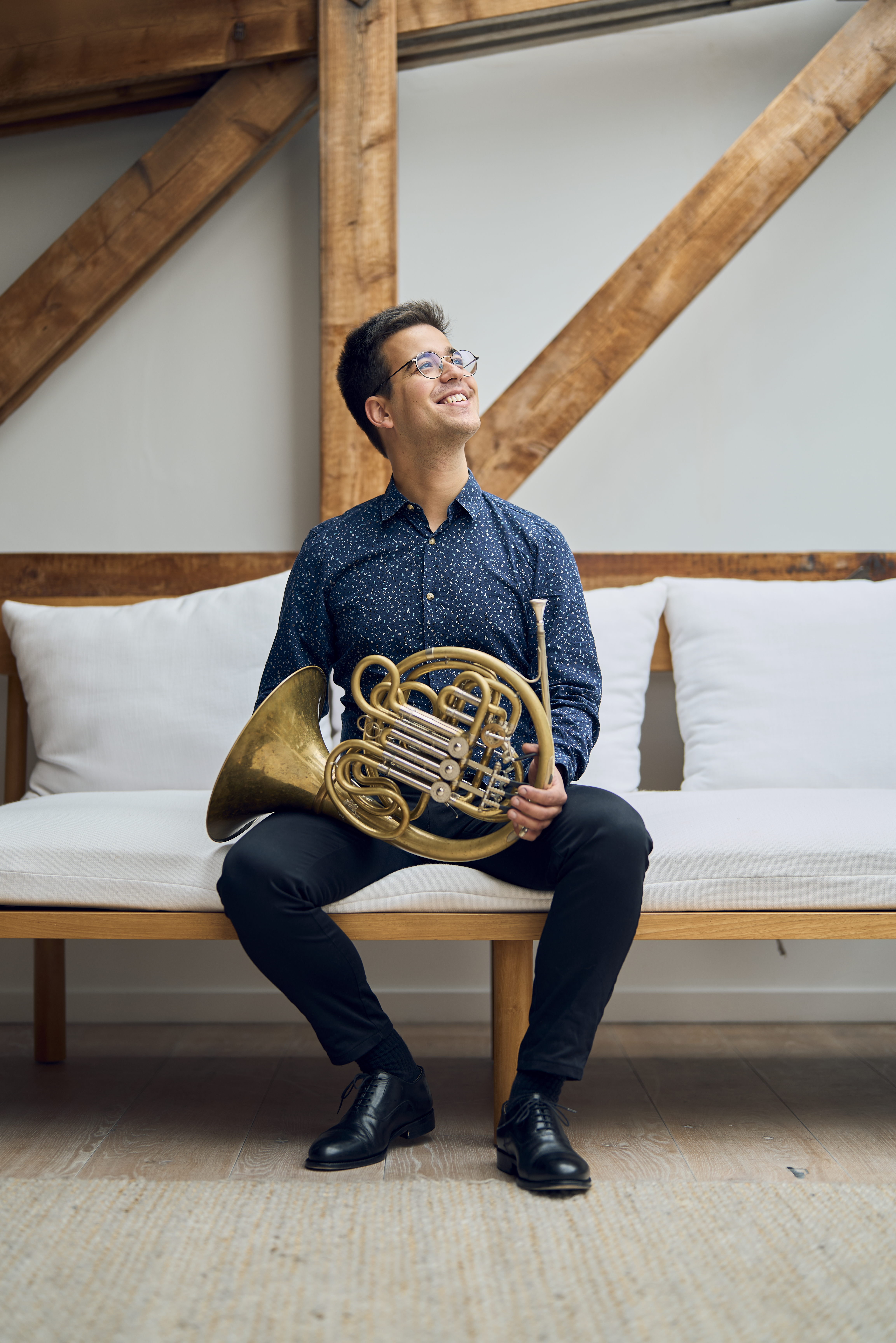 Simão Fonseca with his French horn